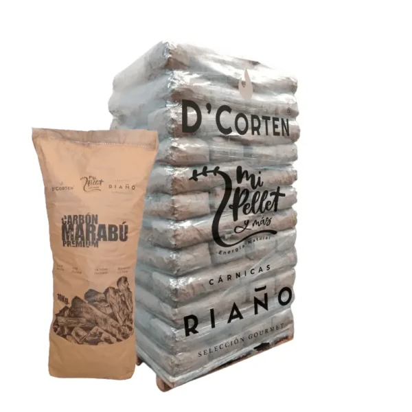 Carbon marabu palet 72 sacos