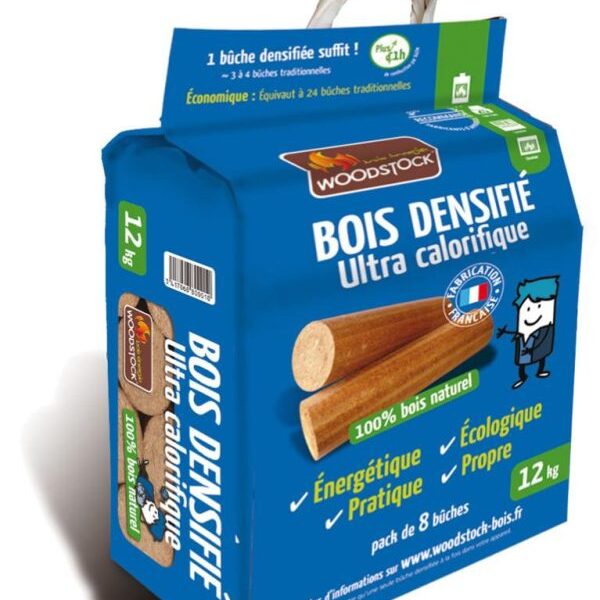 Leños térmicos WOODSTOCK 1 palet, 104 bolsas de 5 leños